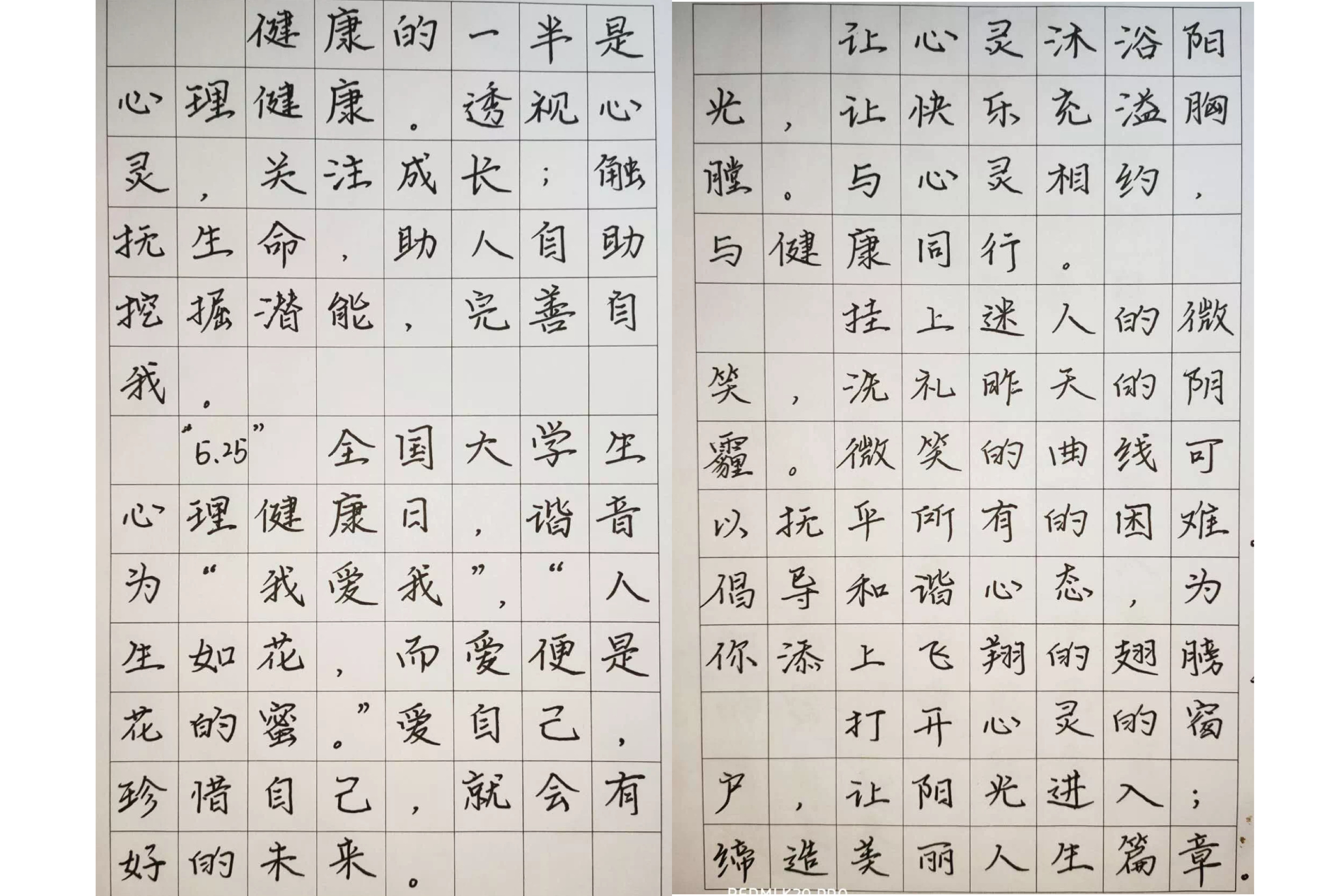 【敬畏生命,健康第一;不负韶华,砥砺奋进】教育学院开展主题书法作品